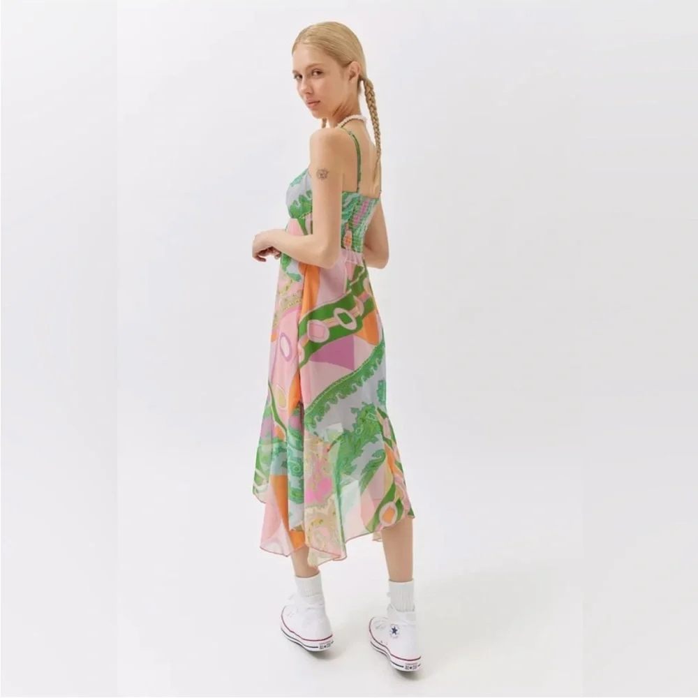 Urban Outfitters Scarlett Ruffle Midi Dress